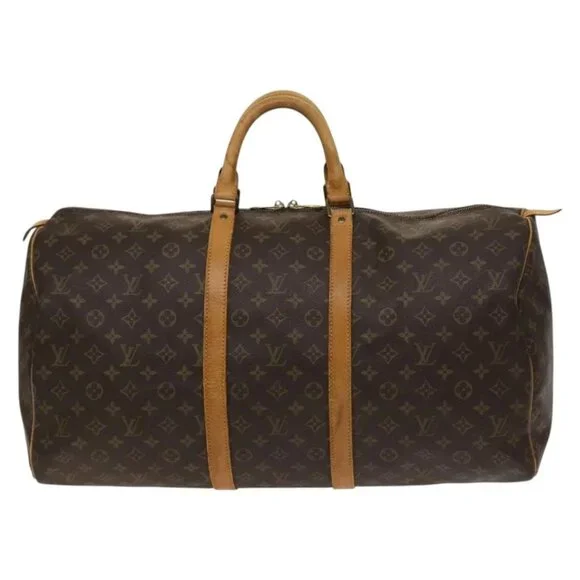 LOUIS VUITTON Monogram Keepall 55 Boston Bag M41424 LV Auth 136945 - Picture 2 of 16